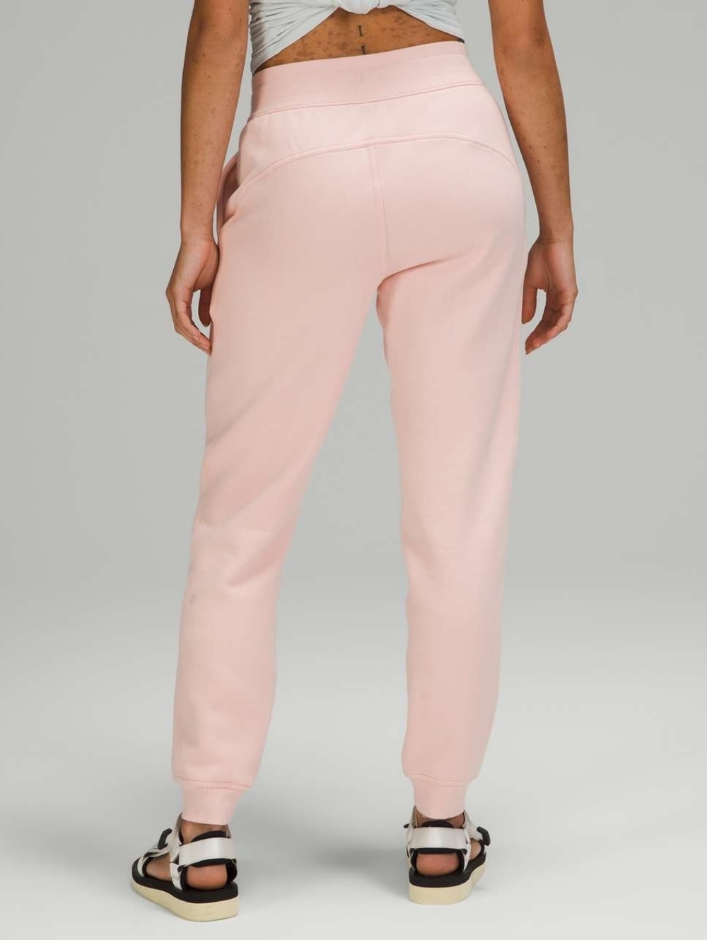 Lululemon Scuba High-Rise Jogger Pants Fleece 28" Pink Mist Sweatpants Size 2 - Picture 3 of 10